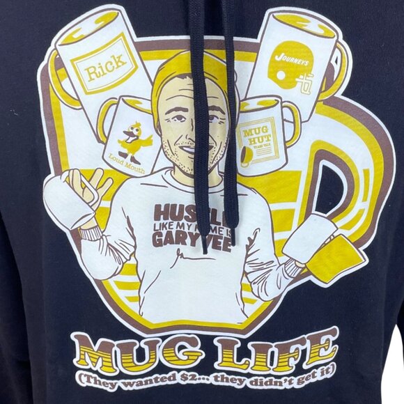 GaryVee Mens Black "Mug Life" Graphic Hoodie Limited Edition Sz XL - Picture 5 of 8